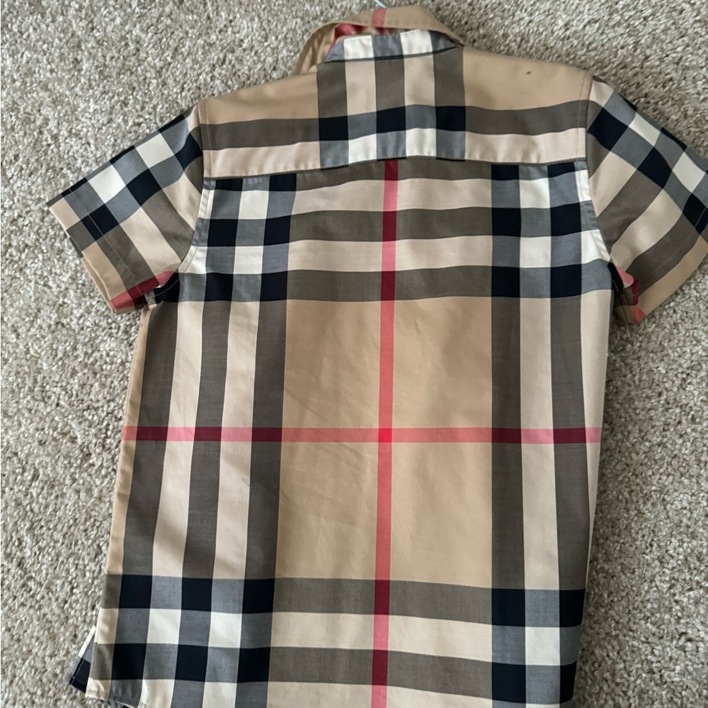 Burberry Tan Checkered Men's Shirt